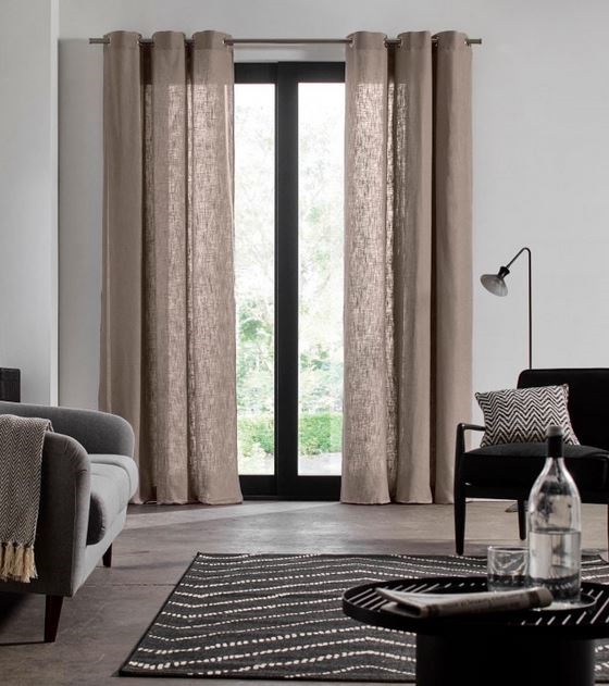 Rideau à œillets Bellevue Taupe –