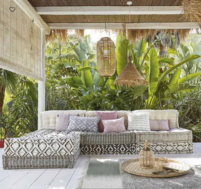 Chennai – Banquette D'angle 4 5 Places En Coton –