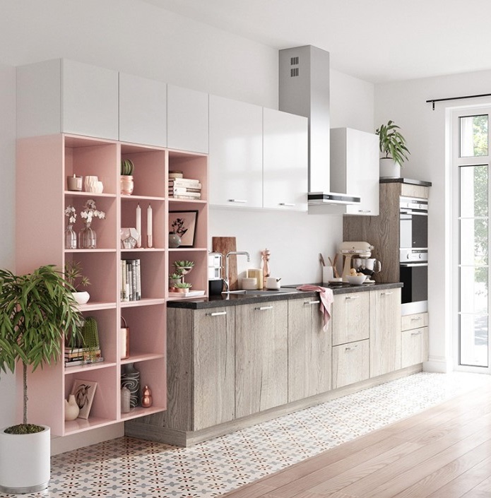 Cuisine Avec Du Rose Poudré