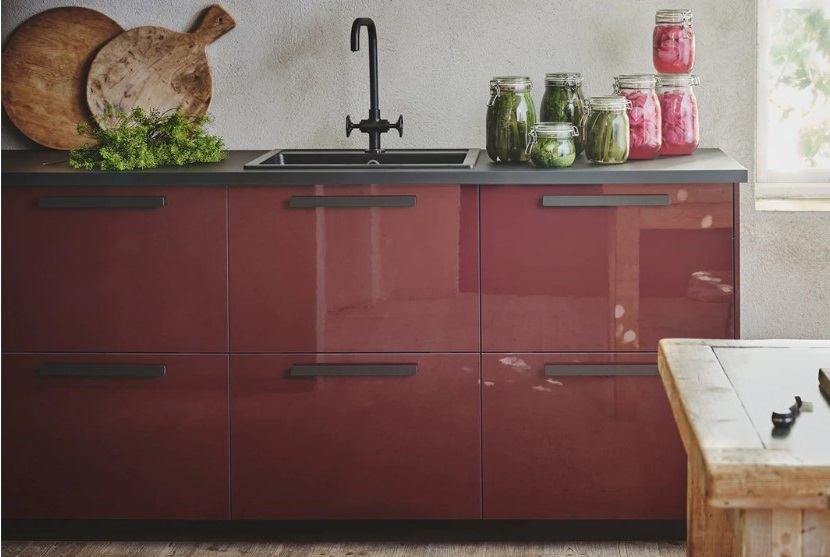 Cuisine Kallarp Rouge Brillant