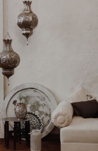 Eastern Interior With Decorative Lamps –