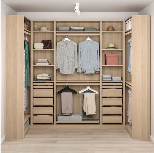 Armoire D'angle Effet Chêne Blanchi Pax