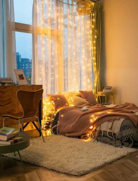 3m Guirlande Lumineuse à Rideau Avec Télécommande