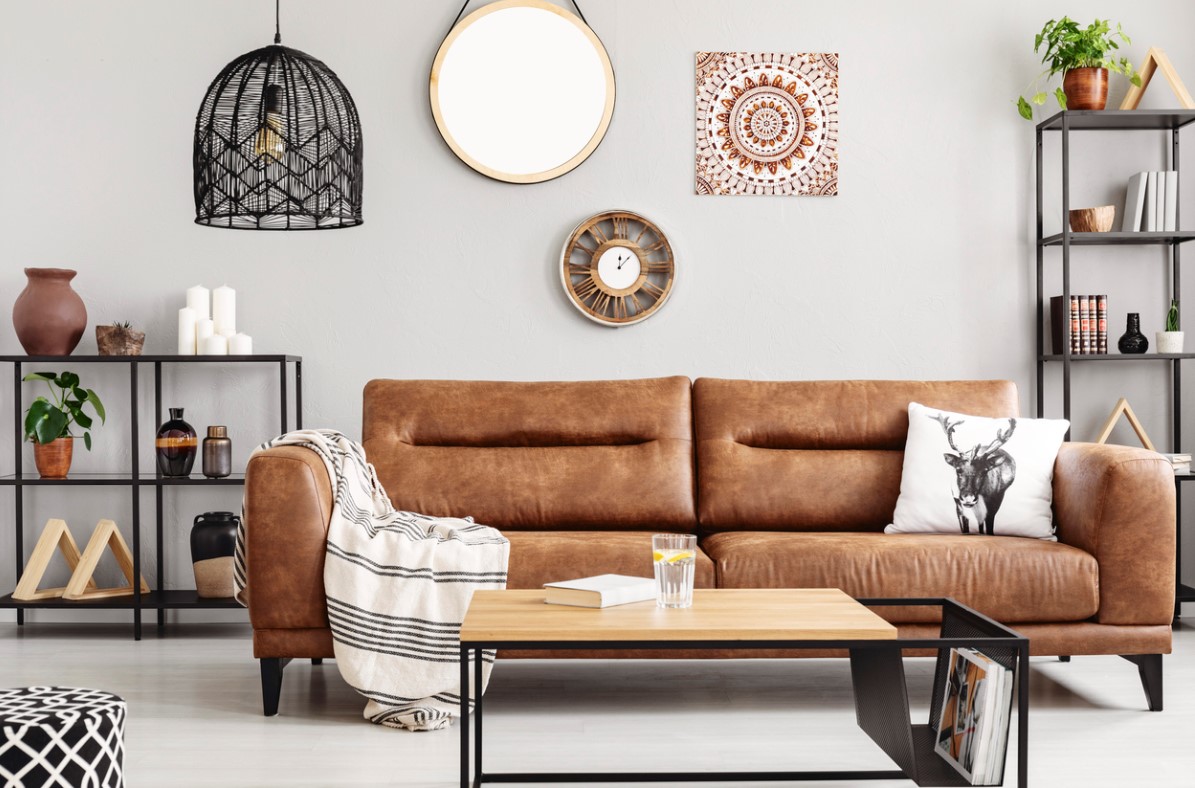 Un Canapé En Cuir Dans Votre Salon Scandinave