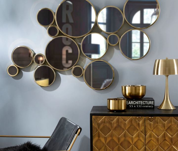 Goldfinger Miroir En Métal Doré