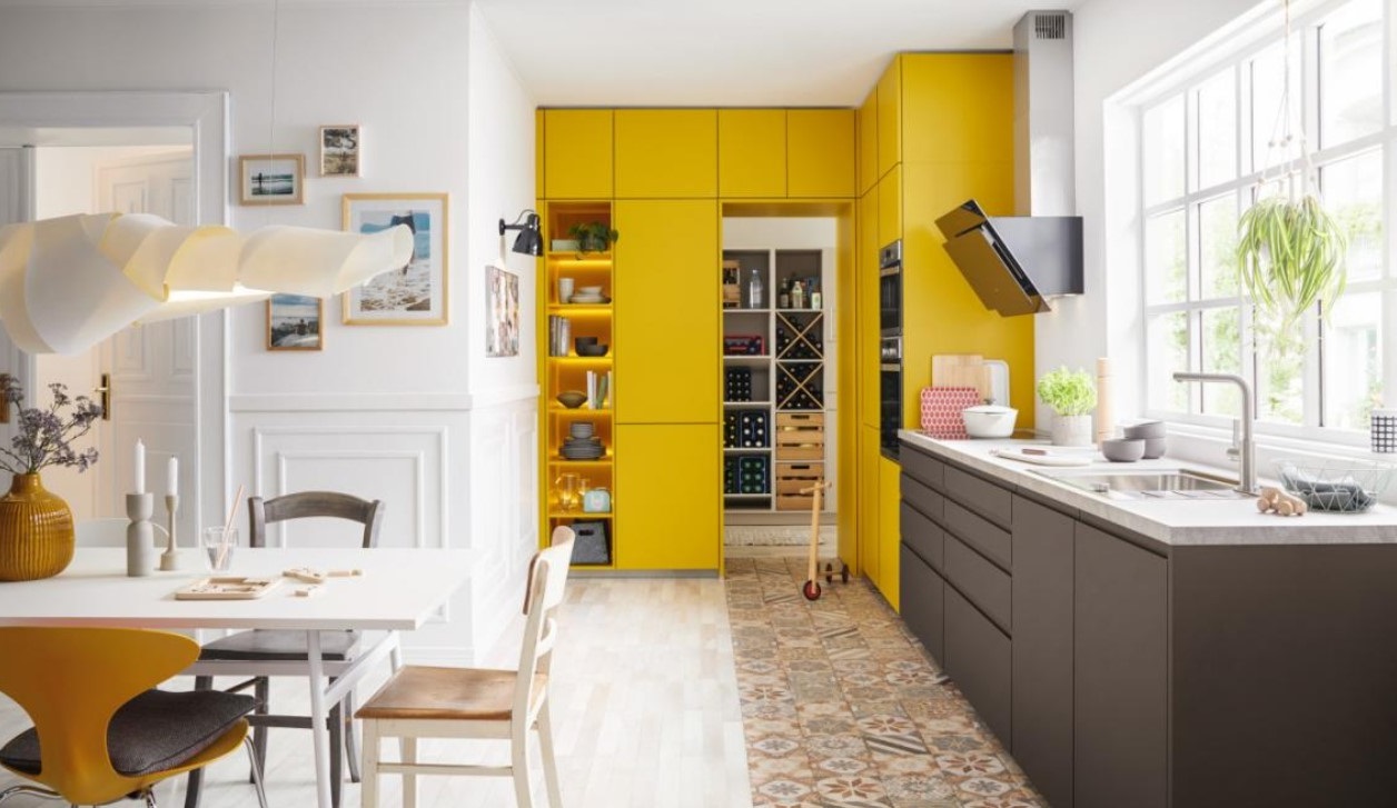 Une Cuisine Originale Avec Ses Deux Couleurs