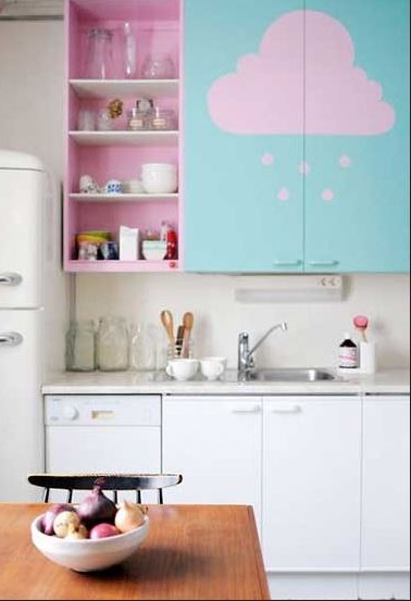 Cuisine Poétique Bleu Et Rose –