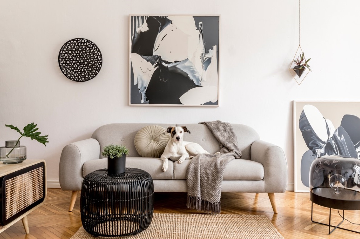 Salon Moderne Avec Des Courbes Et Des Lignes Fluides