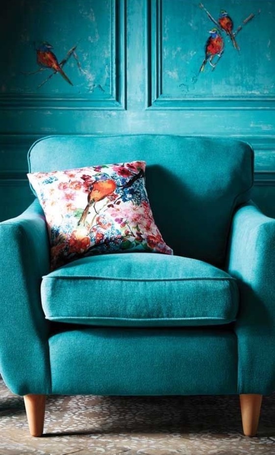 Fauteuil Bleu Canard Pour Votre Chambre