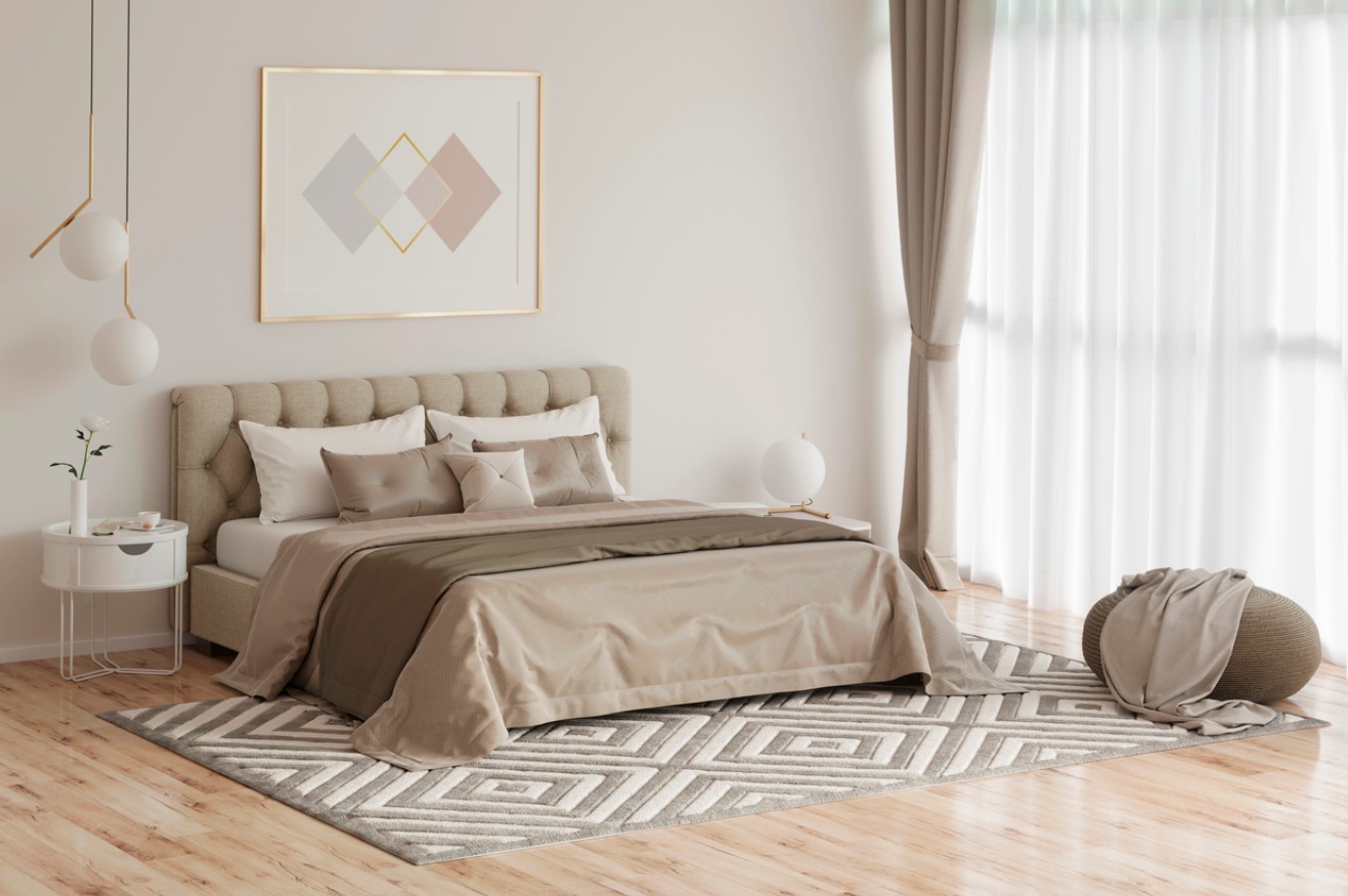 Chambre Moderne Blanche Et Beige