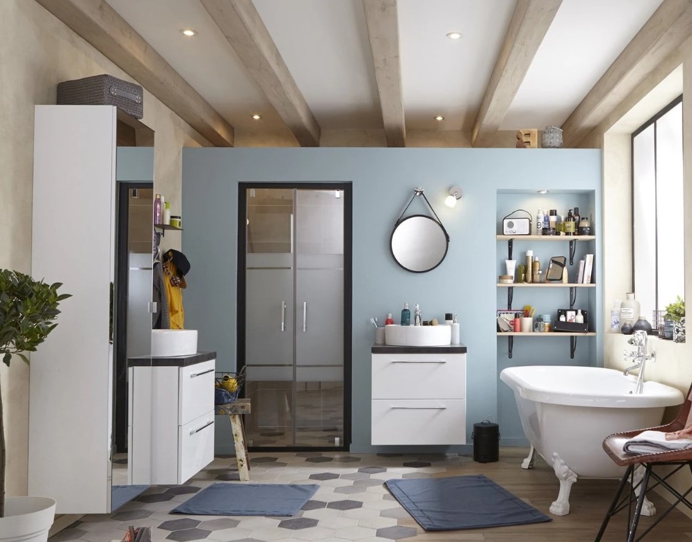Mélange De Styles Pour Une Salle De Bain Tendance