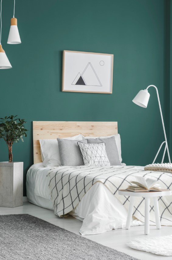 Chambre Bleu Canard