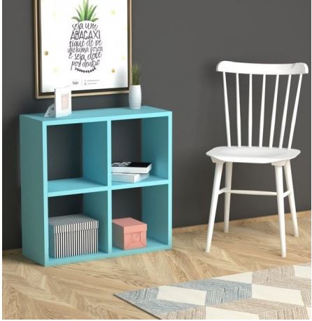 Bibliothèque Cube Turquoise –