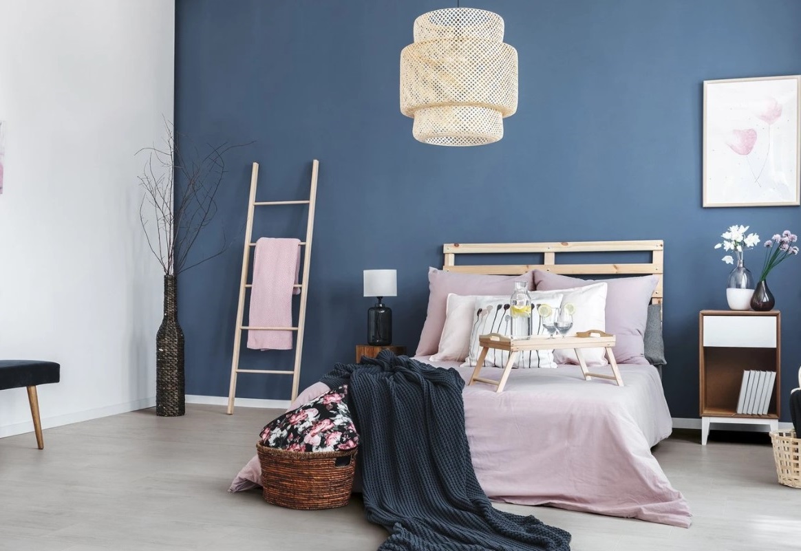 Chambre Bleu Et Rose