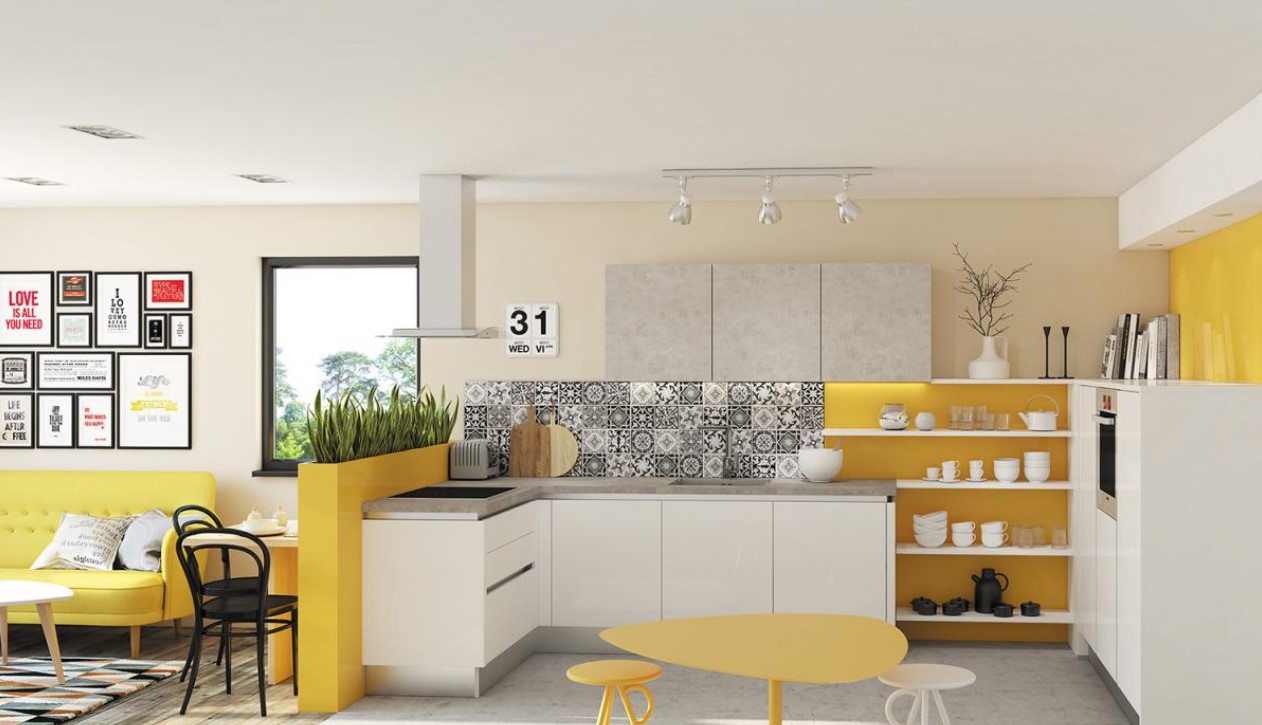 Une Cuisine Colorée De Jaune Pour Plus De Chaleur