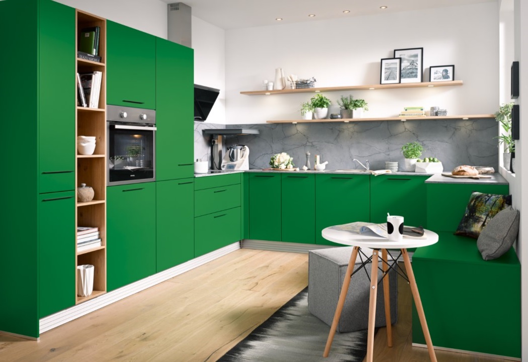 Cuisine Verte Aménagée En U