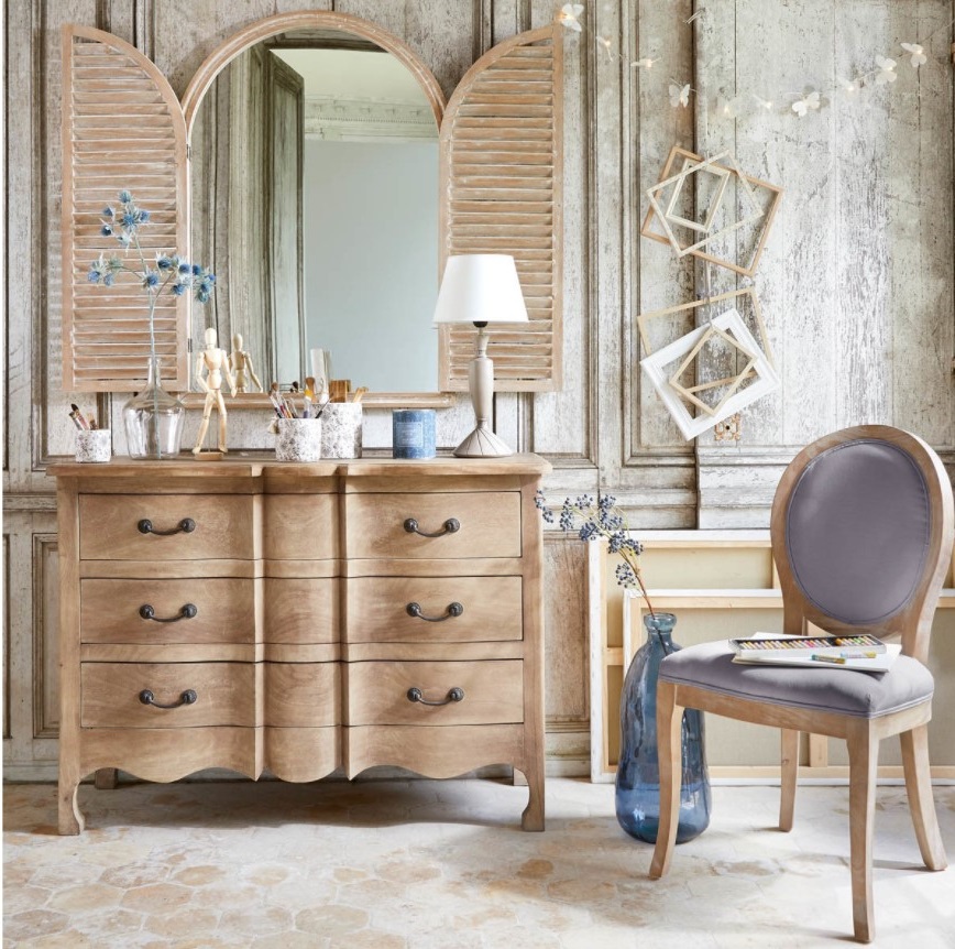 Miroir Blanc à Volet