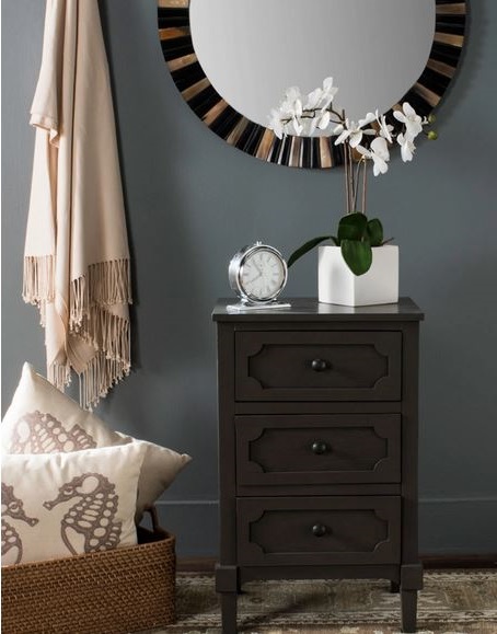 Safavieh Commode 3 Tiroirs En Bois De Pin Gris –