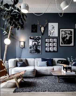 Ambiance Cocooning Avec Du Gris Et Du Bleu –
