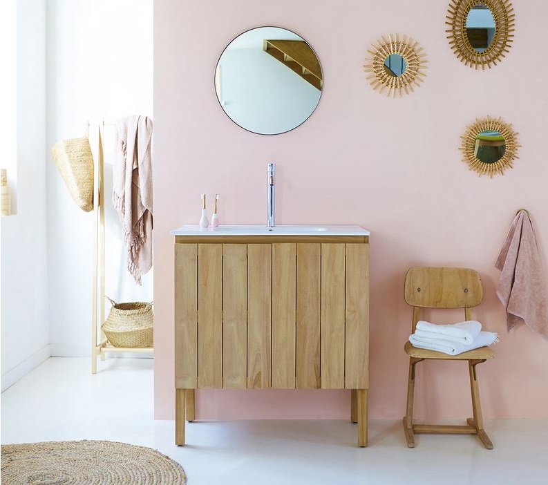 Meuble Salle De Bain En Teck Et Céramique