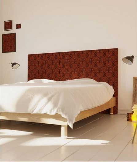 Herbe Tête De Lit Avec Housse Ocre Rouge 180cm –