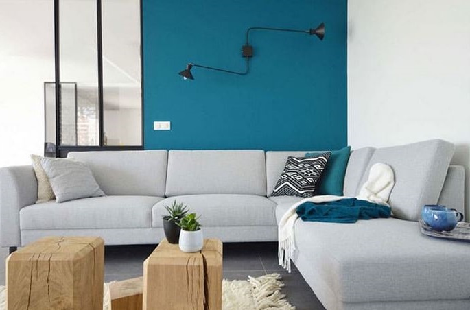 Décoration épurée, Bleu Turquoise Et Gris Clair –