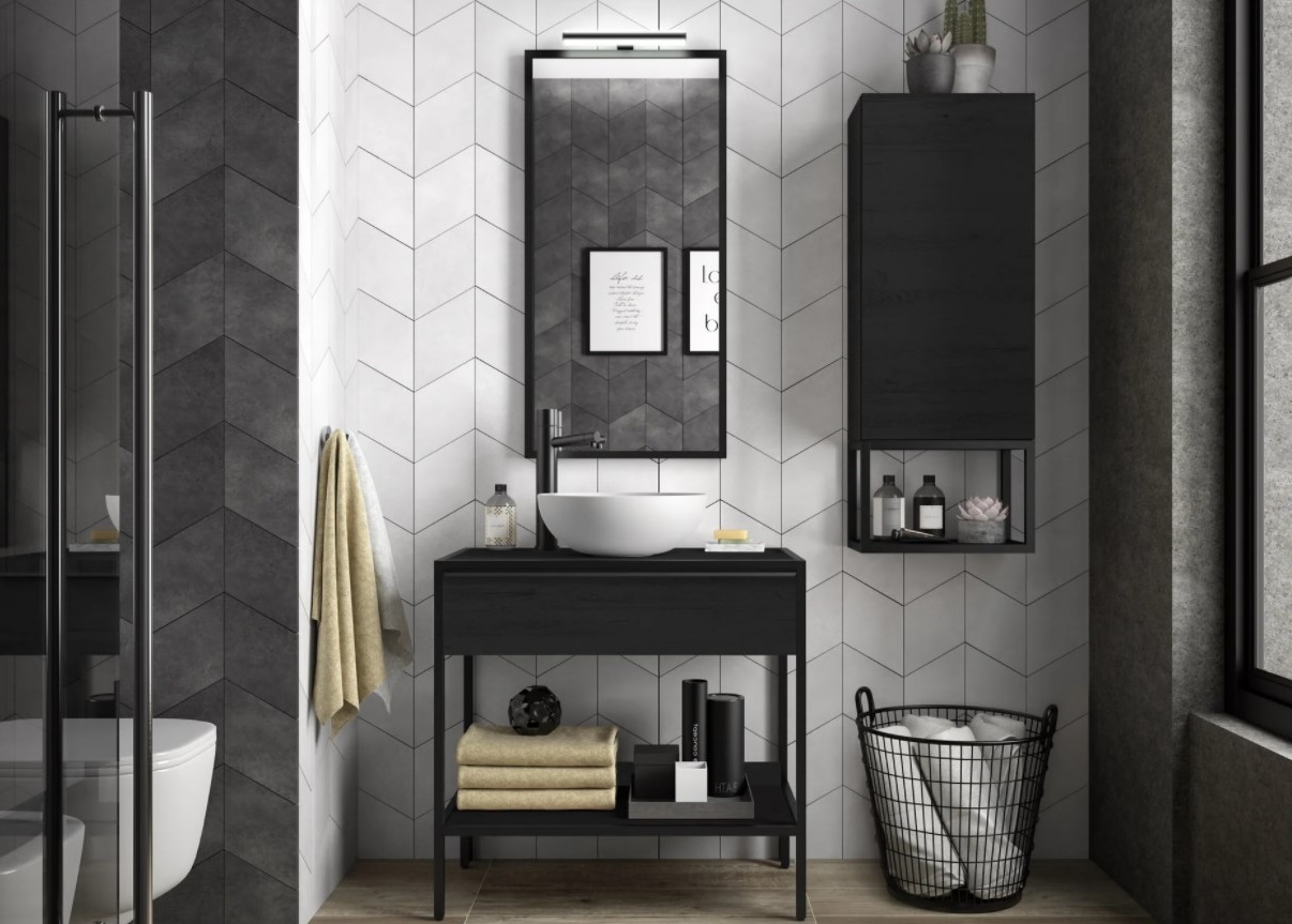 Salle De Bain Noire Graphique