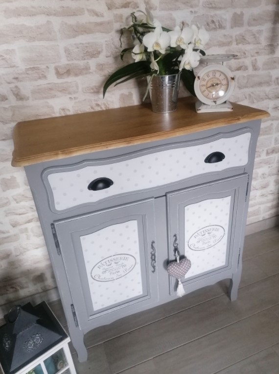 Ancien Buffet En Chêne Marron