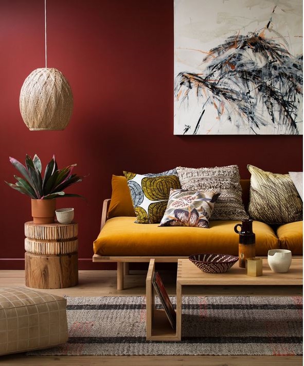Un Salon Rouge Chaleureux –