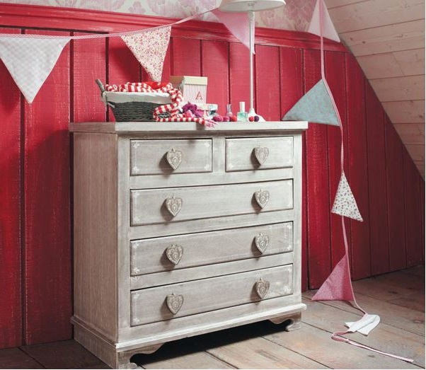 Camille Commode 5 Tiroirs En Paulownia