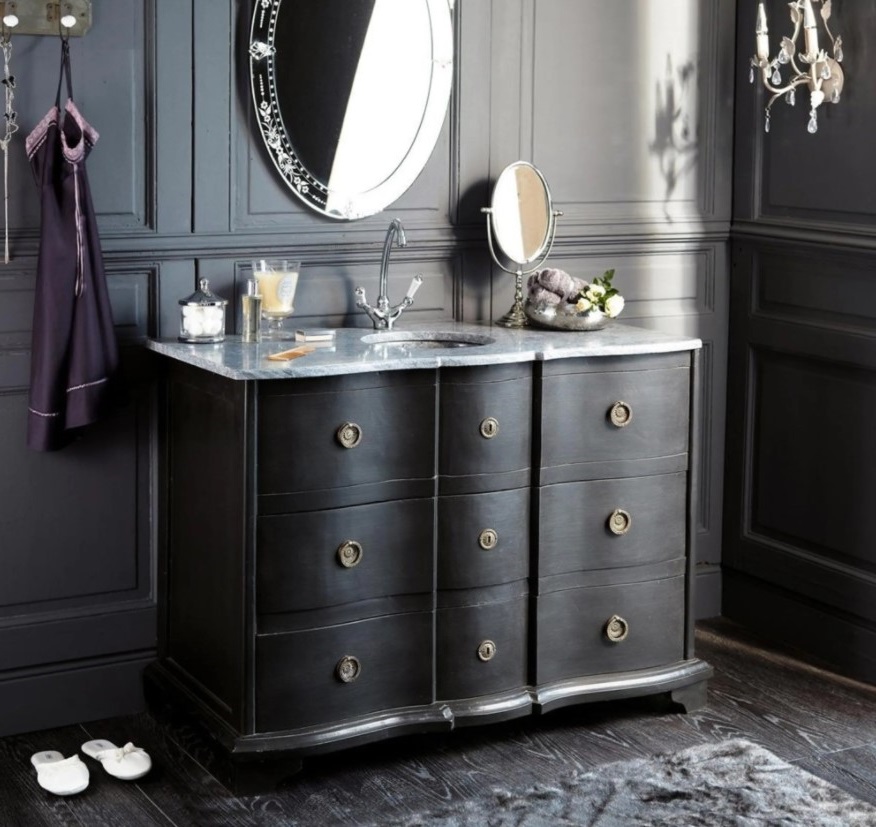Salle De Bain Noire Style Boudoir