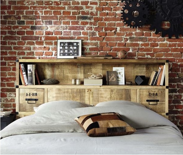 Manufacture Tête De Lit Avec Rangements En Manguier Massif –
