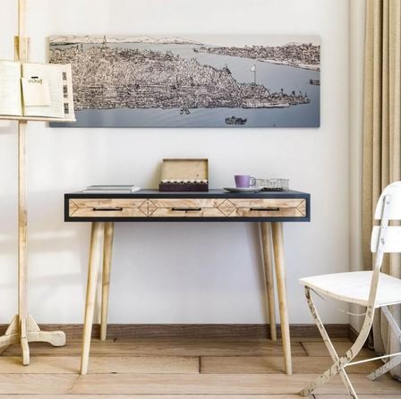 Horta Bureau Anthracite Pin –