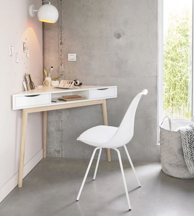 Artic Bureau D'angle Vintage Blanc –