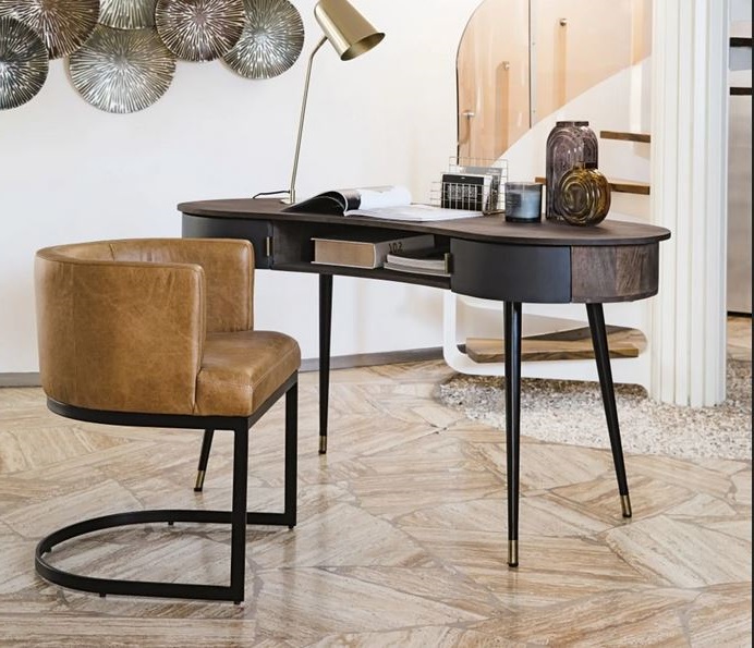 Sterling Bureau Vintage 2 Tiroirs En Acacia –