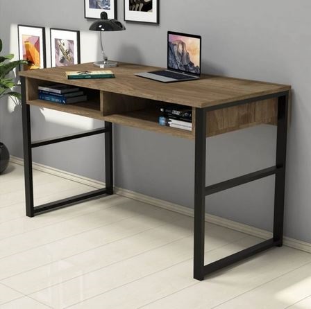 Tricube Bureau Noir Et Chêne –