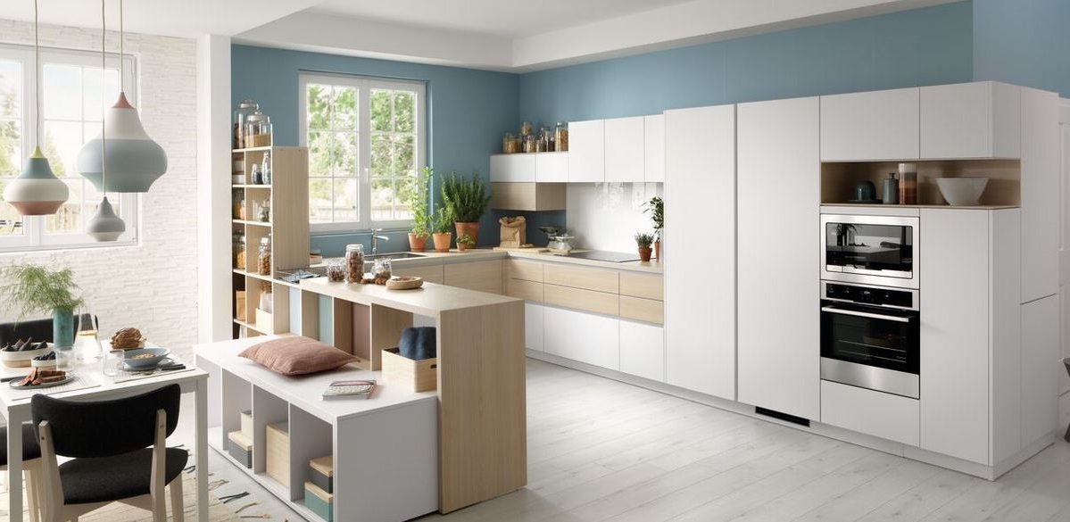 cuisine Blanche Et Bleu