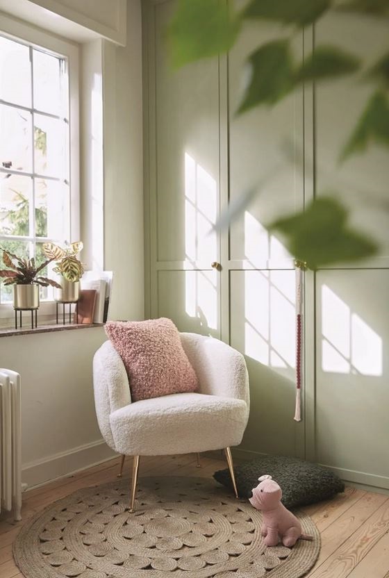 fauteuil Laine Bouclée
