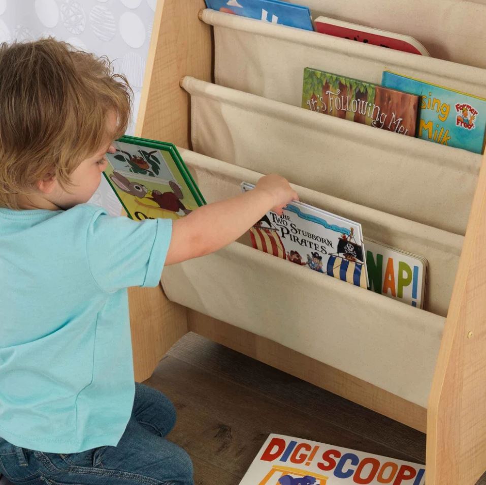 bibliothèque Bois Et Tissu