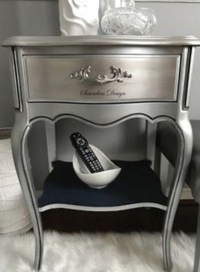table De Chevet Métallisée