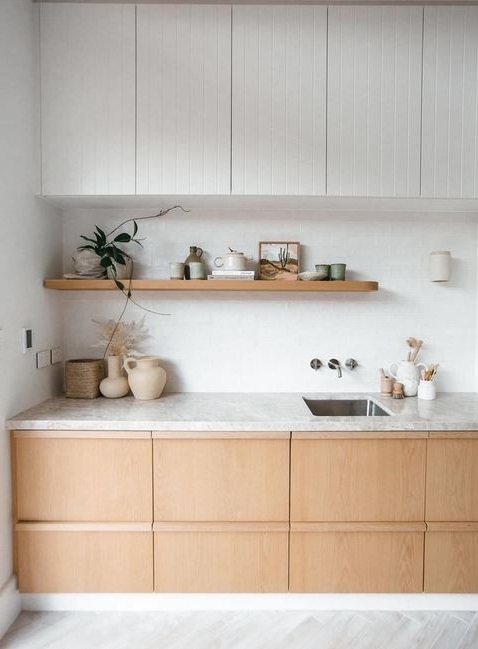 cuisine Blanche Et Bois