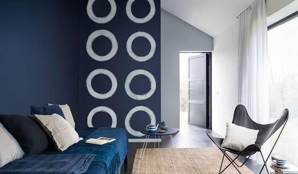 chambre Bleue Et Grise