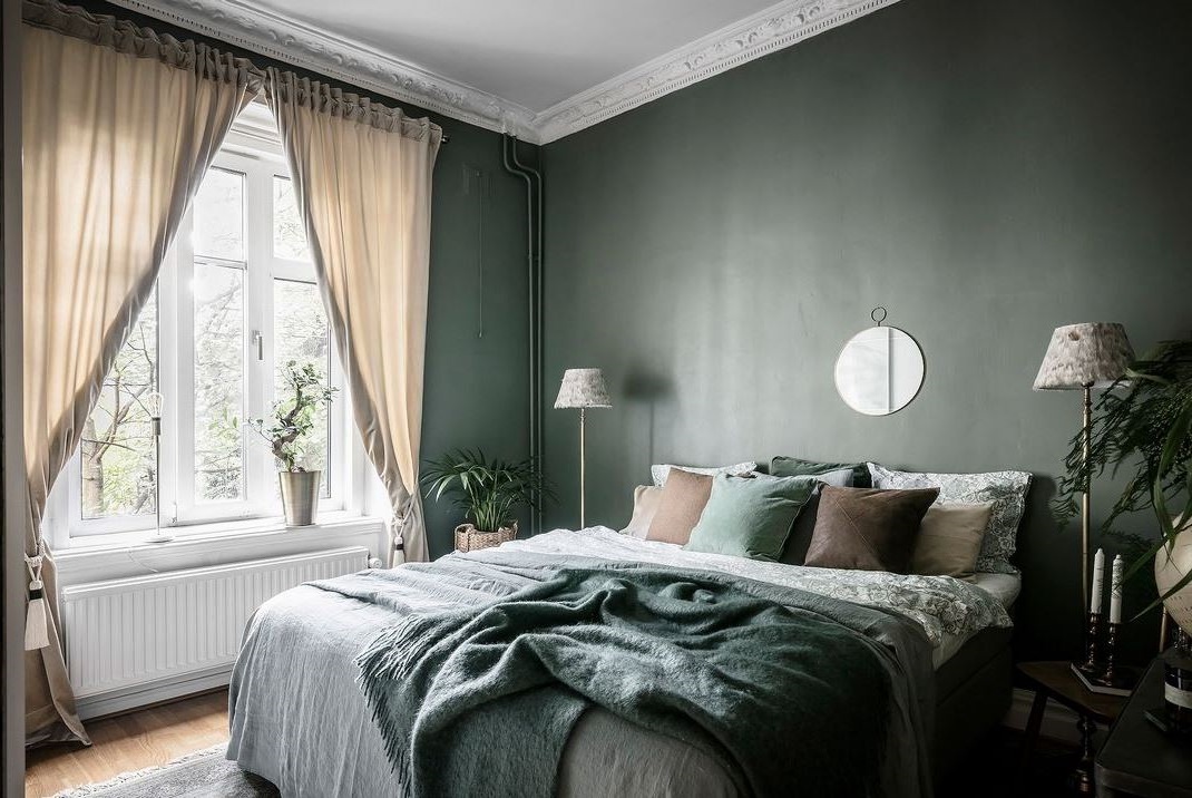 chambre Verte Et Grise