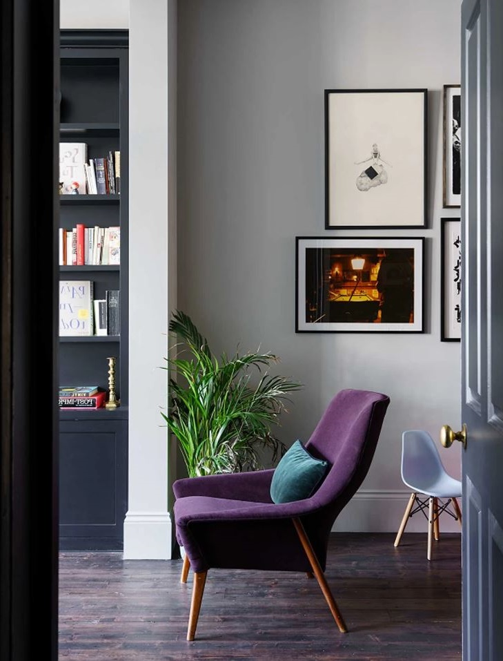 aubergine Et Gris Clair