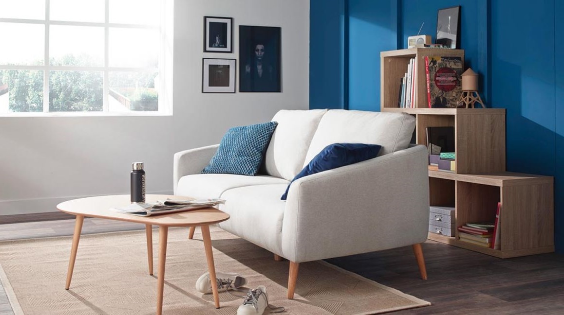 gris Et Bleu Profond