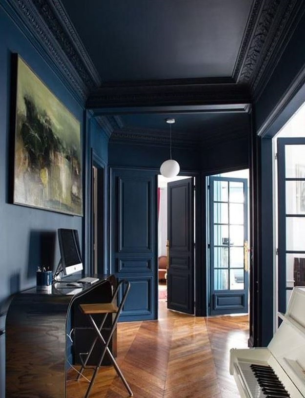plafond Et Mur Bleu Nuit