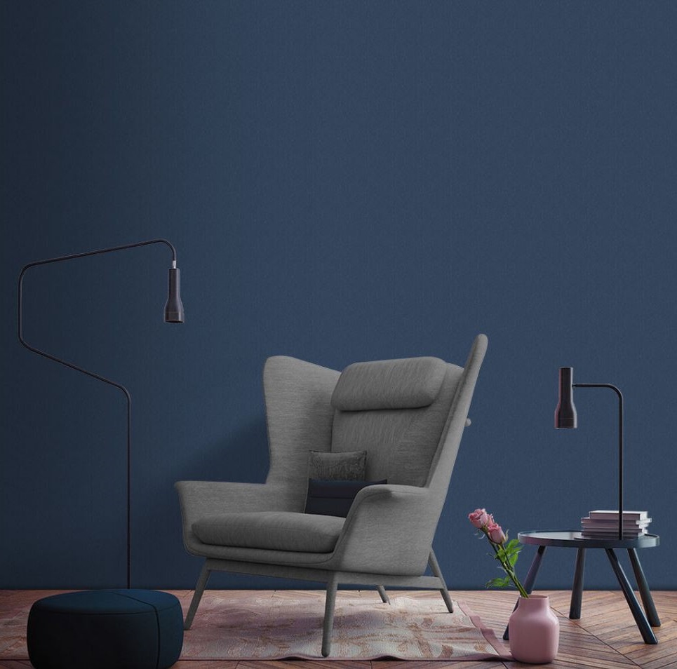 bleu Nuit, Gris Et Rose