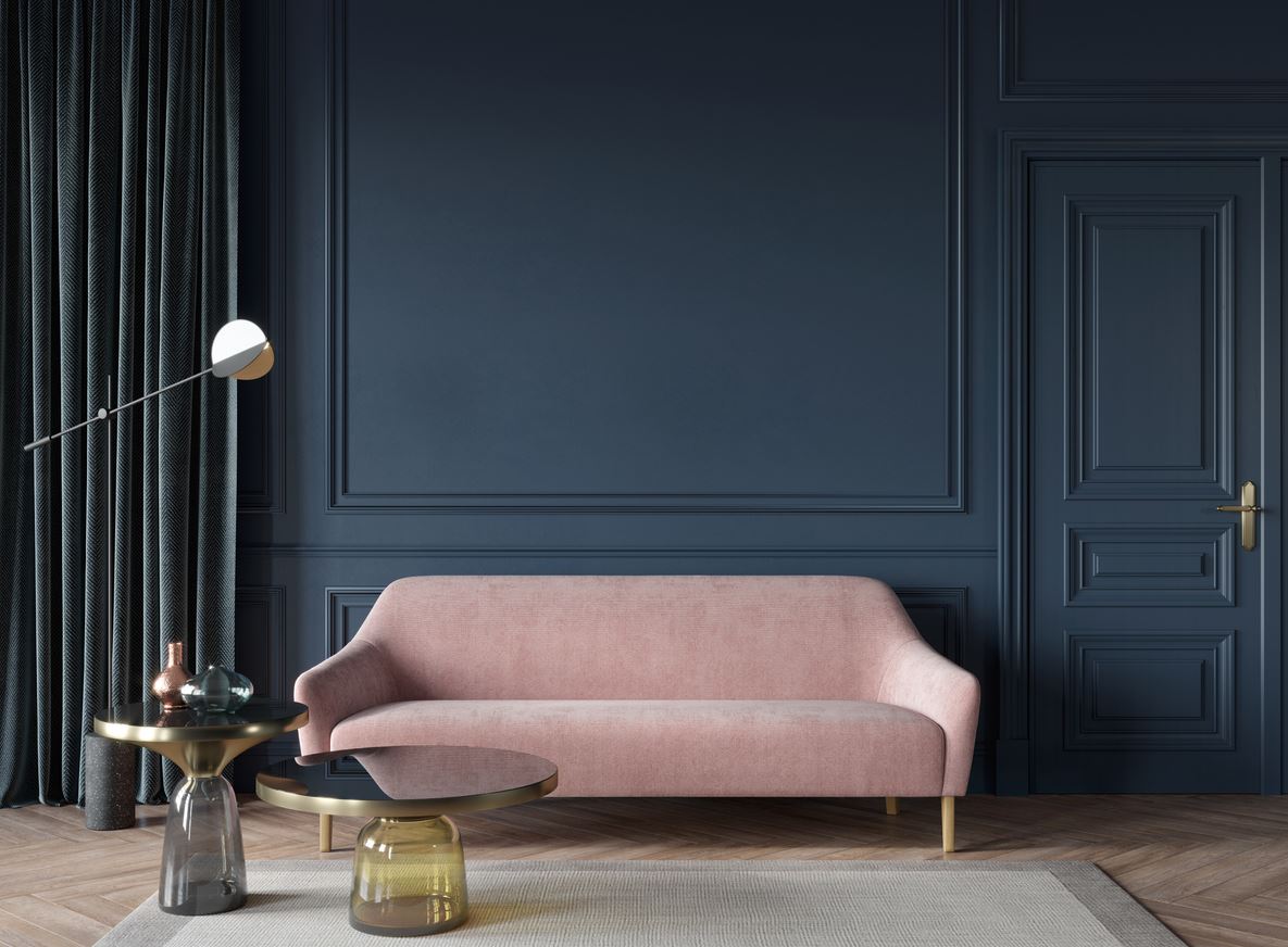 bleu Nuit, Rose Et Doré