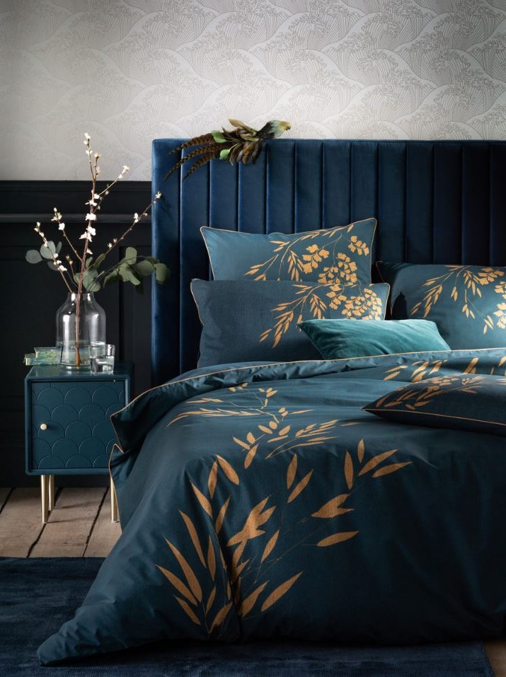 tête De Lit Bleu Nuit