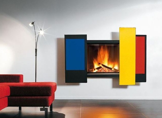 cheminée Colorée